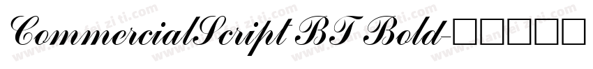 CommercialScript BT Bold字体转换